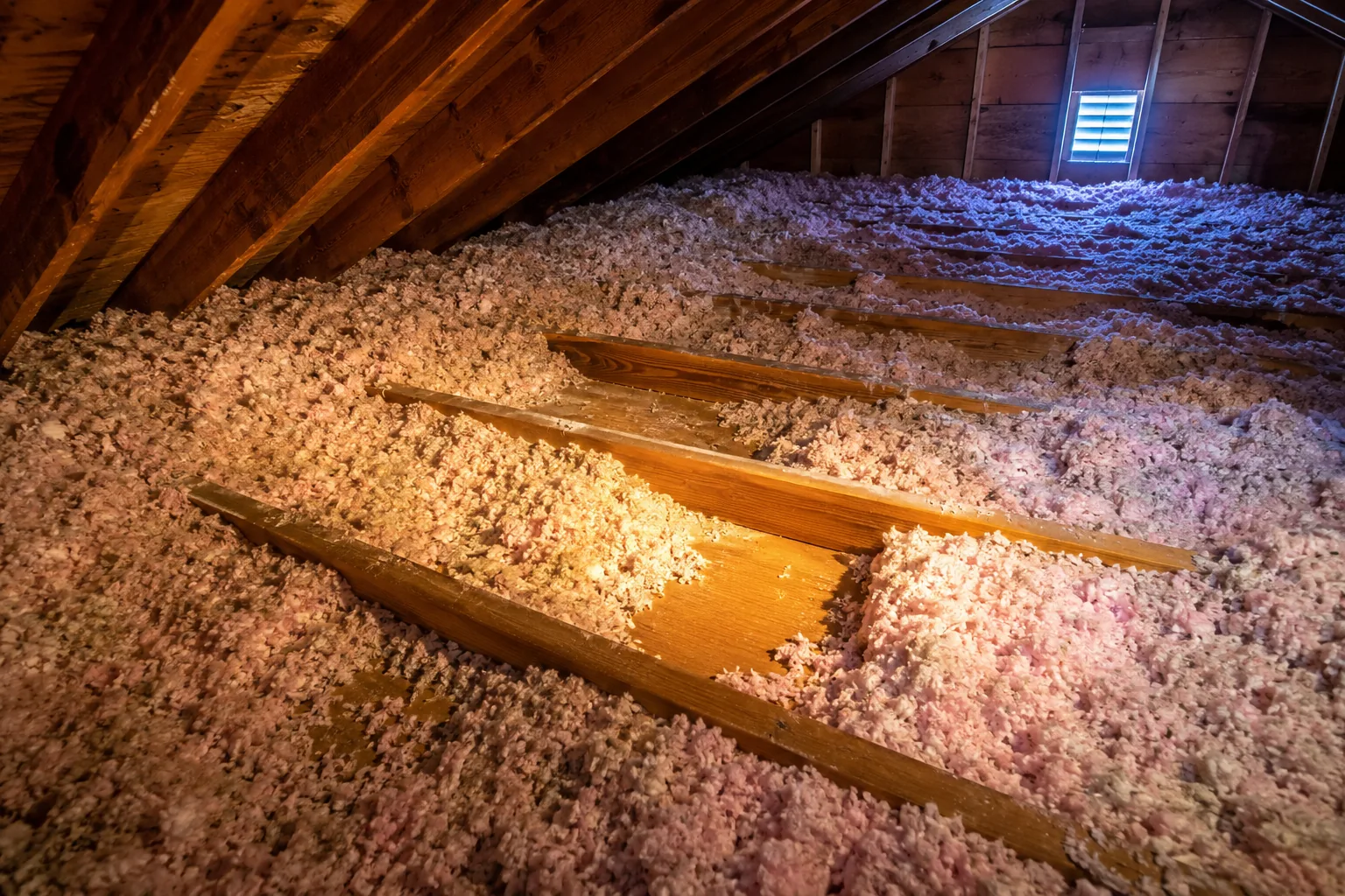 Inadequate attic insulation coverage in a Minnesota home